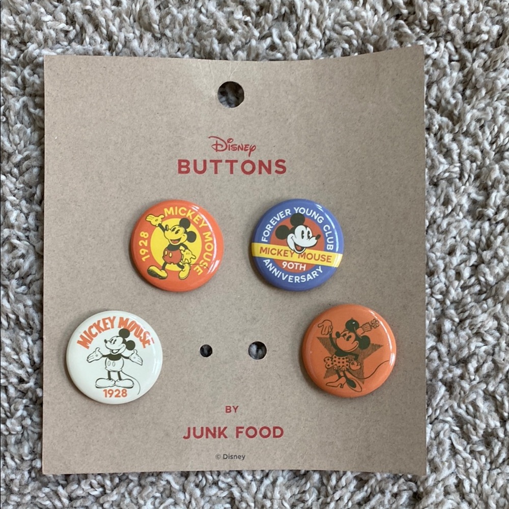 Disney Mickey Mouse Button Set by Junk Food
